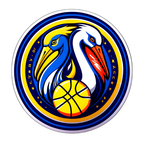 Pacers and Pelicans Logo Intertwined