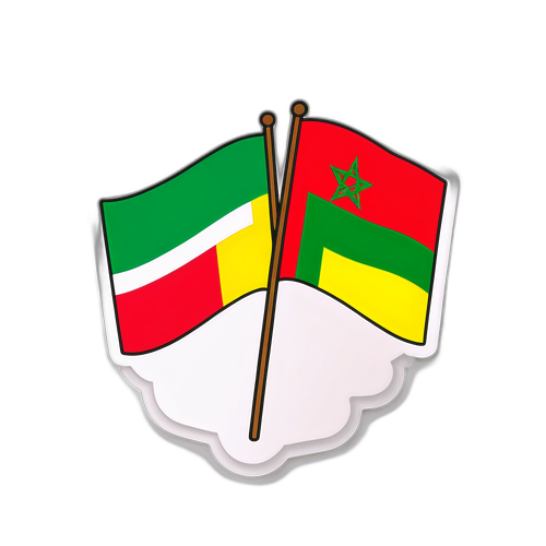Stickers z flagami Maroka i Mali