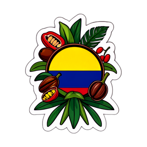 Kolombiya Temalı Sticker Tasarımı