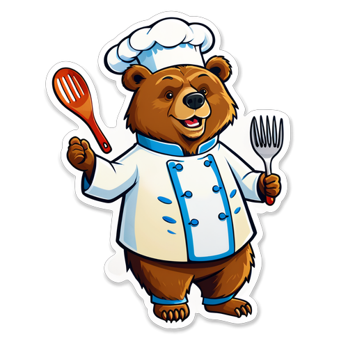 Unveiling the Culinary Magic: Meet the Bear Chef Who's Turning Cooking Upside Down!