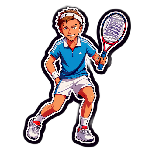 Jannik Sinner med tennisrack