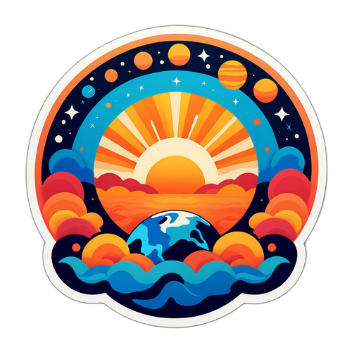 日の出をテーマにした地球の美しさ