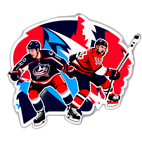 Blue Jackets vs. Devils Showdown Sticker