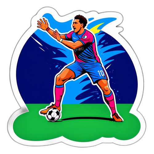 Diseño de sticker de Maher Carrizo haciendo una increíble salvada