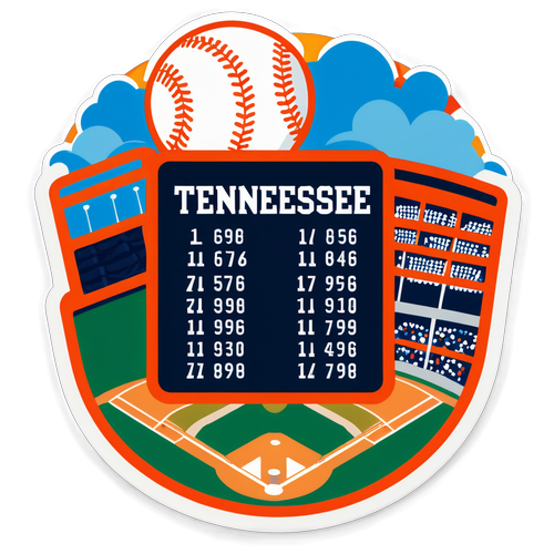 Tennessee Baseball Field Illustration