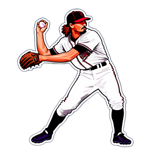 ランディ・ジョンソンのフォロースルーを強調したデザイン