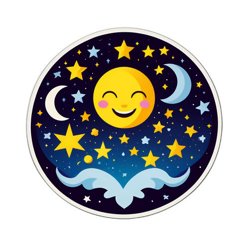 Yıldızlar ve Hilal ile İkram Gecesi Sembolleri: Mutlu Kandil!