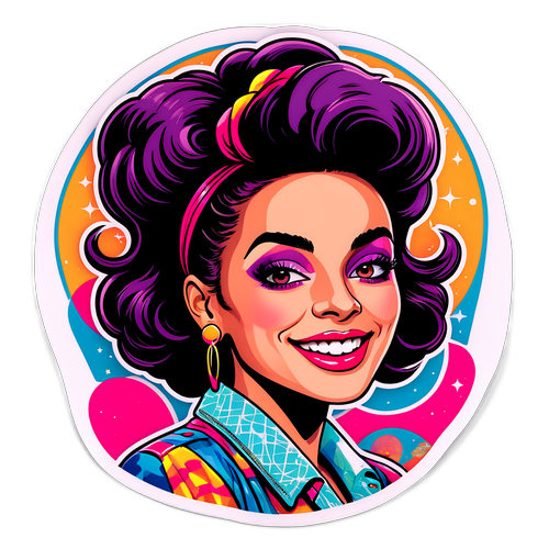 סטיקר רטרו בסגנון שנות ה-80