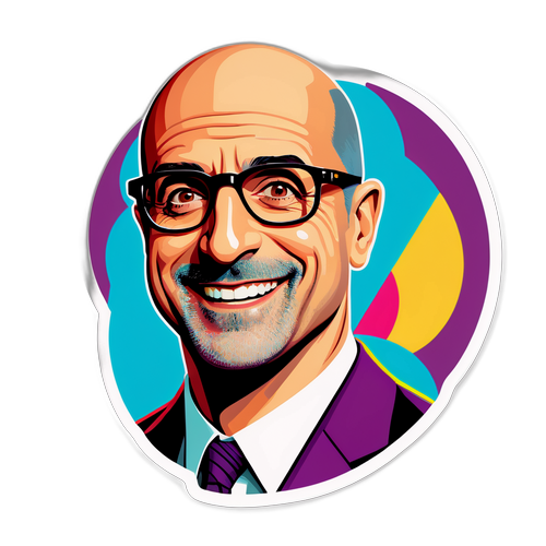 Stanley Tucci karakter egy moziplakát stílusában