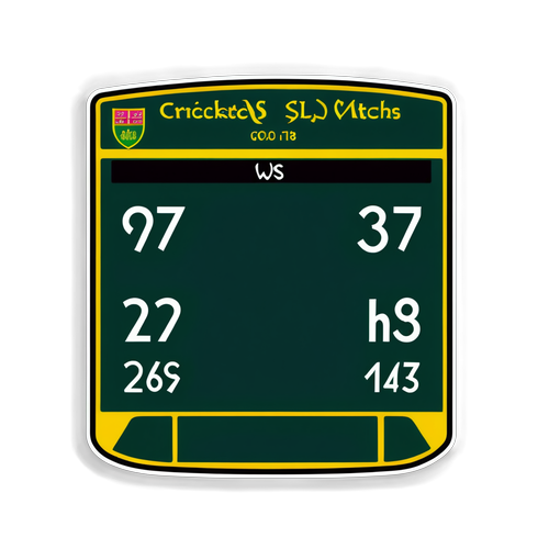 क्रिकेट मैच के स्कोरबोर्ड स्टिकर 'AUS vs SL'