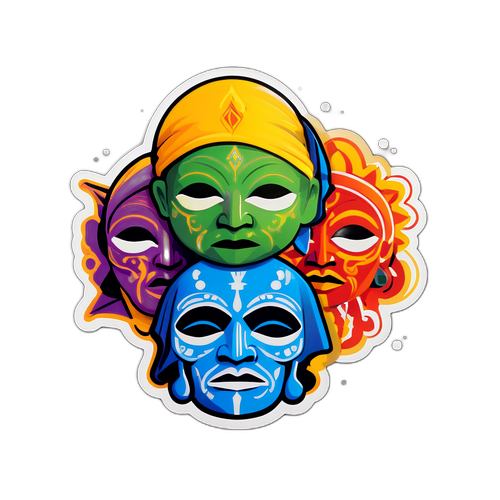 Sanatsal Alıntı ve Figürler İçeren Sticker