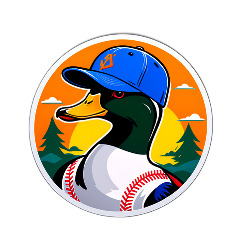 Biểu Tượng Vịt Hoang Dã Đội Mũ Bóng Chày
