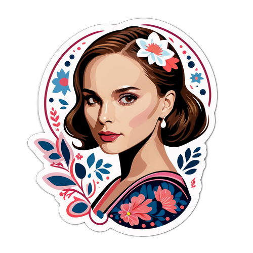 Adesivo Elegante di Natalie Portman