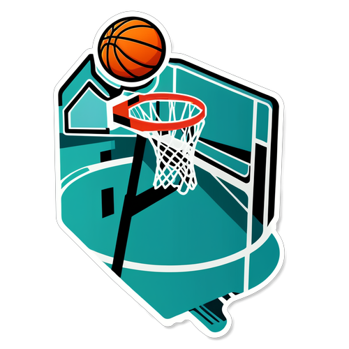 A Arte do Streetball: Transforme Seu Estilo com Esse Sticker Incrível do Campo de Basquete!