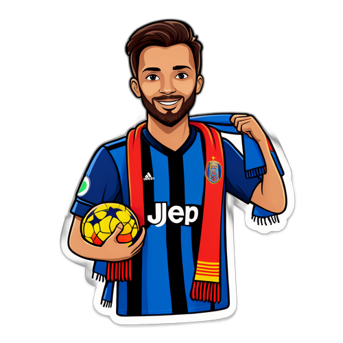 Hrdý fanoušek s dresy UEFA Champions League