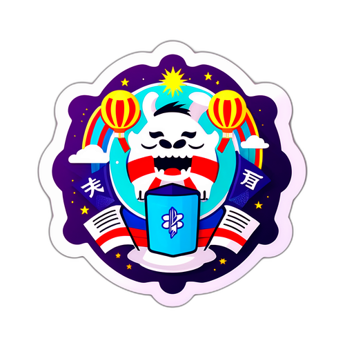 台灣股市收盤日慶祝貼紙