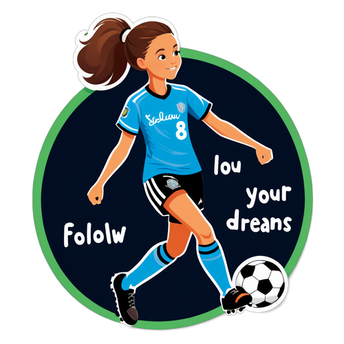 ¡Inspírate y Persigue tus Sueños con Este Sticker de Futbolista que Todos Querrán Tener!