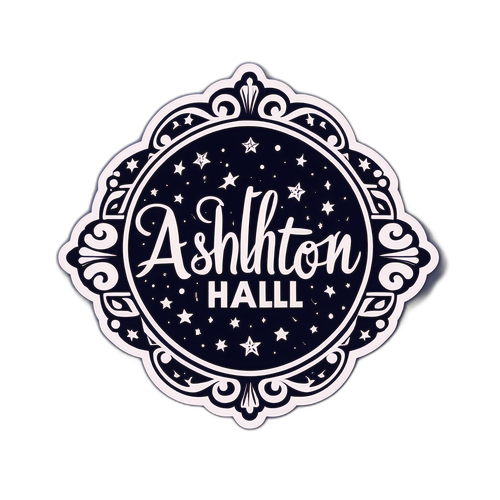 Sticker met de naam Ashton Hall