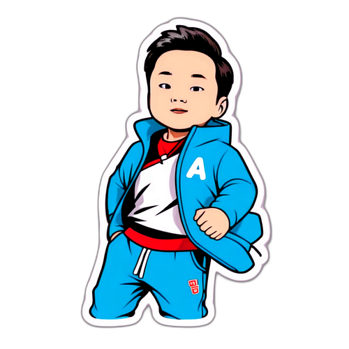 두영의 유명한 포즈와 귀여운 애니메이션 버전 디자인