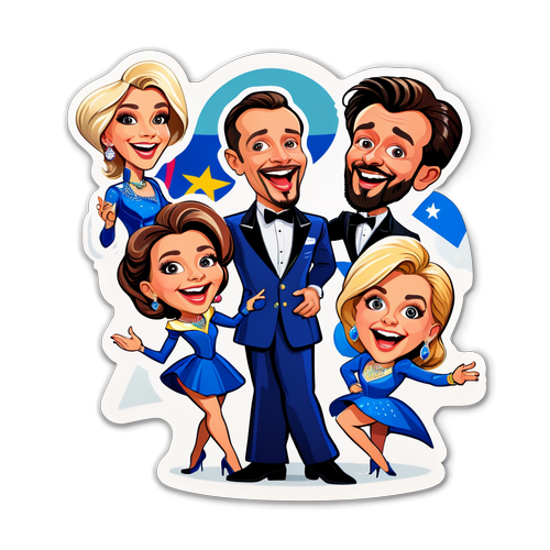 Karikatur av ikoniske Eurovision-øyeblikk