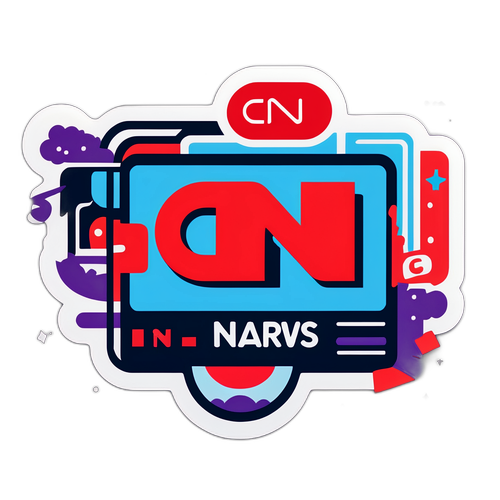 Артистична інтерпретація логотипу CNN з елементами новин