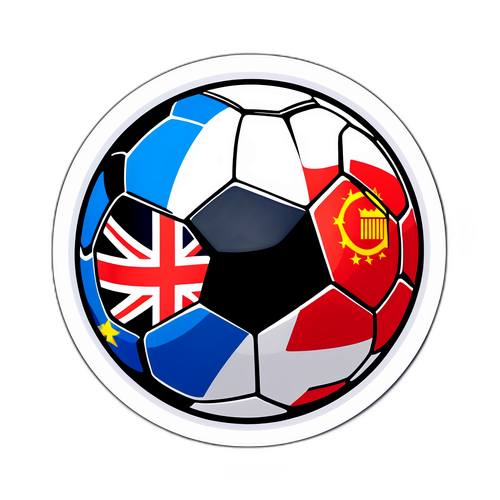 サッカーボールと国旗のデザイン