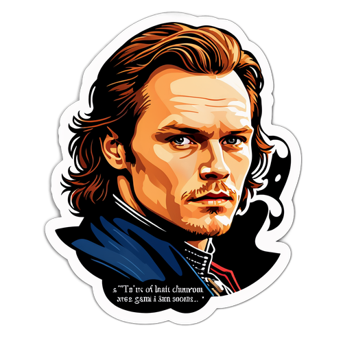 Ritratto carismatico di Sam Heughan