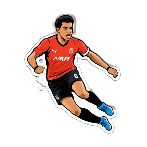 Stiker Aris Nugraha dalam Aksi