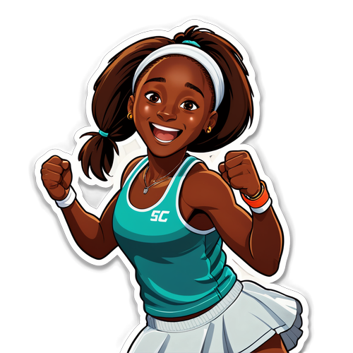 Zabawnia naklejka z Coco Gauff