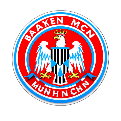 Bold sticker design med Bayern Münchens emblem