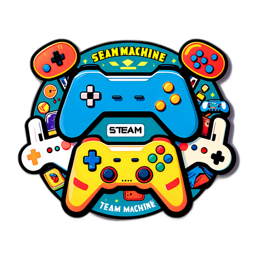 रेट्रो वीडियो गेम स्टिकर