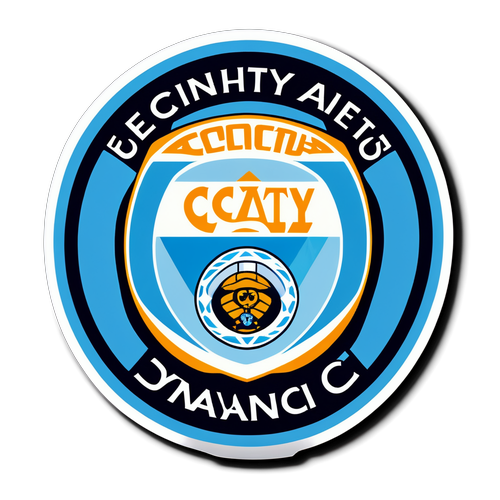 Stiker Energi Tinggi: Logo Man City yang Memikat dan Penuh Gerakan!