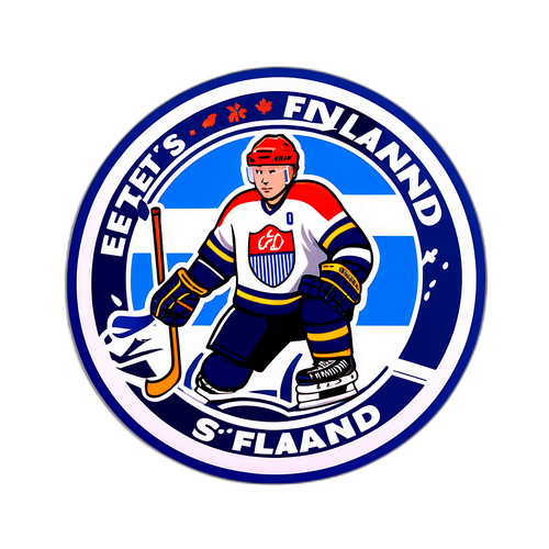 Nálepka s nápisem 'Let's go Finland!'