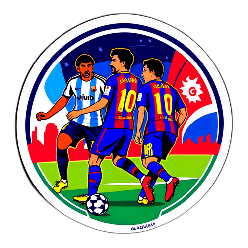 Момент судьбы матча между Гвадалахарой и Барселоной на фоне стадиона