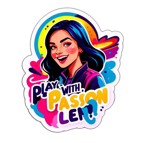 Ilona Maher Play with Passion Sticker
