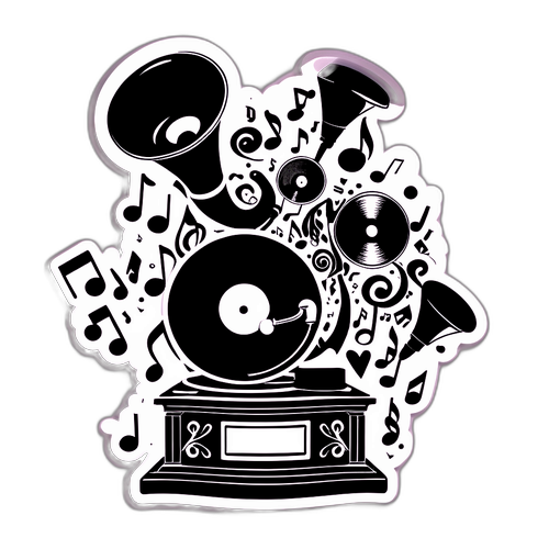 Autocollant Musical Inspiré par Jane Birkin