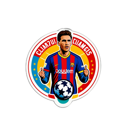 Desain Stiker Retro Momen Legendaris Liga Champions 2025