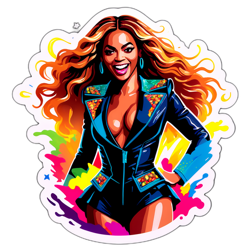 Un autocollant dynamique de Beyoncé en concert