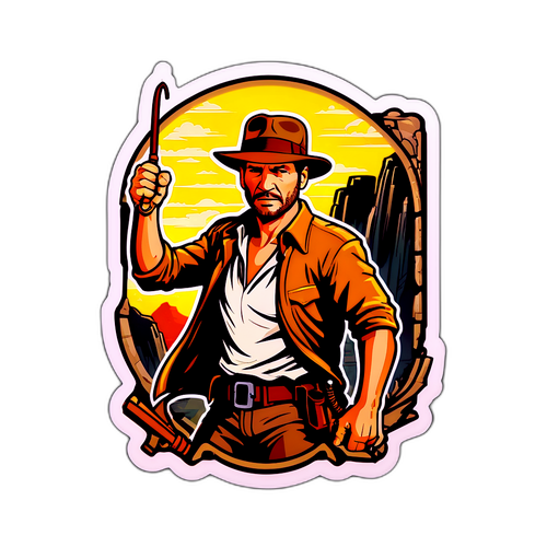 Indiana Jones Abenteueraufkleber