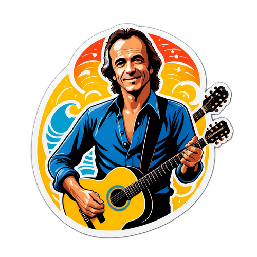 Vintage-stijl sticker van Jean Jacques Goldman