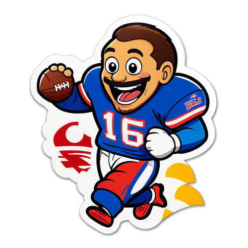 Playful Football Cartoon Sticker for Epic Championship Spirit