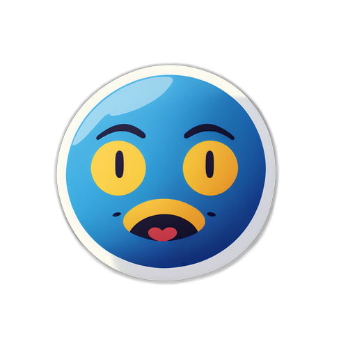 Blue Monday Minimalist Emote Sticker