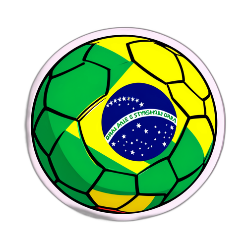 Bola de Futebol Estilizada com a Bandeira do Brasil