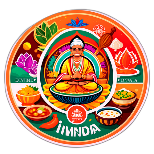 Autocollant culturel sur l'Inde