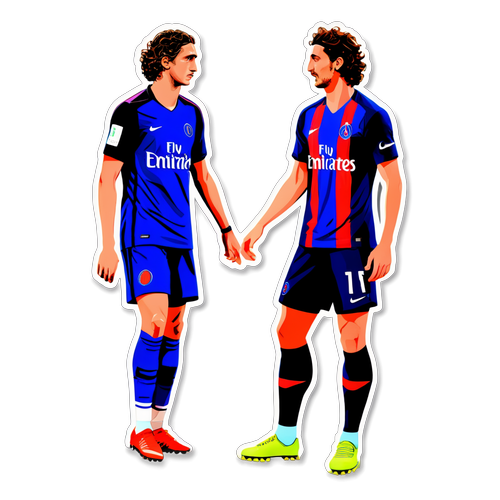 ¡El Choque de Titanes del Fútbol! Lamine Yamal vs Adrien Rabiot en una Ilustración Épica