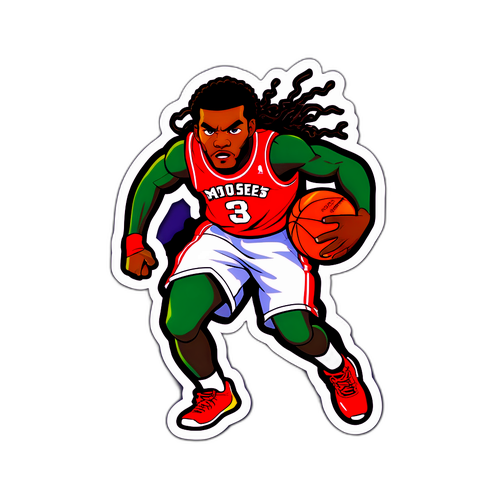 Motivational Sports Sticker ng Dribble ni Moses Moody