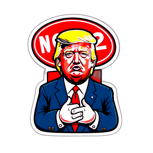 Whimsical Trump 'No Entry' Sticker