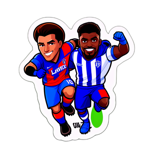 Nálepka fotbalových hrdinů Levante a Alavés jako superhrdinů