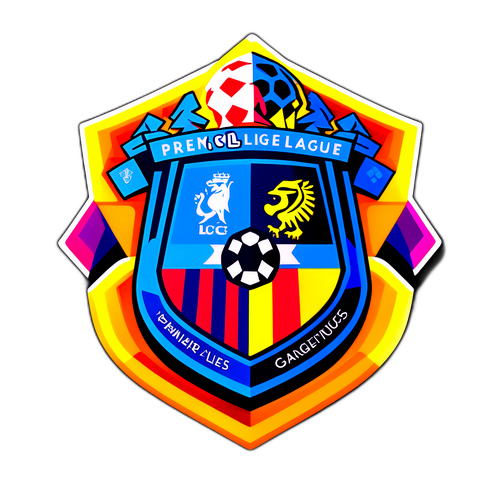 Stiker Seni Abstrak Moden untuk 'Perlawanan Liga Perdana'
