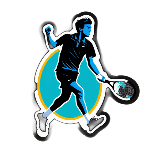 Sticker Minimalista de Taylor Fritz